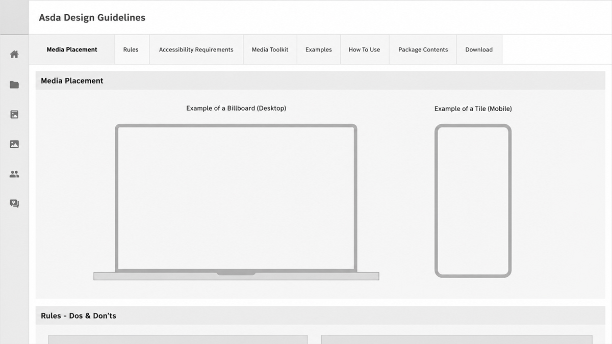 Asda Design Guidelines - Low-fidelity Mockup
