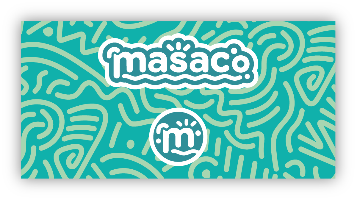 Masaco logo on dark