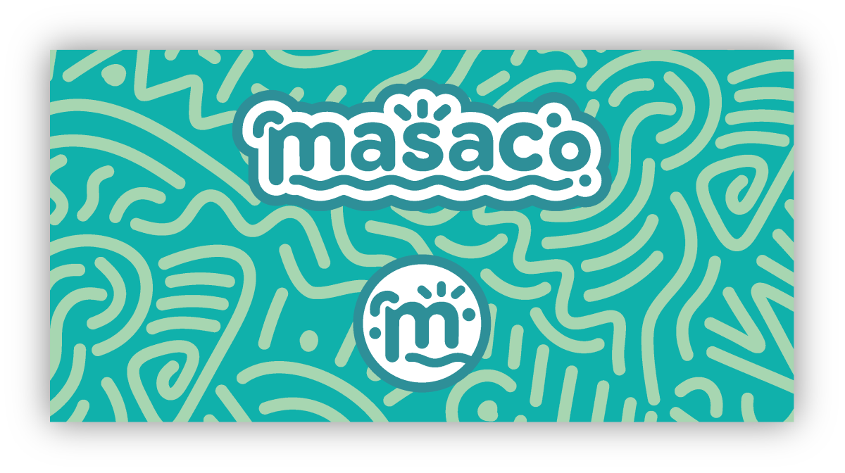 Masaco logo on light