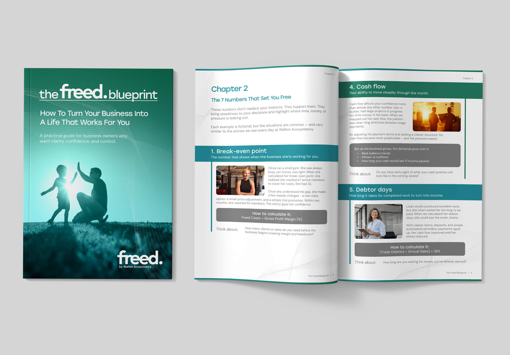 Freed brand booklet mockup