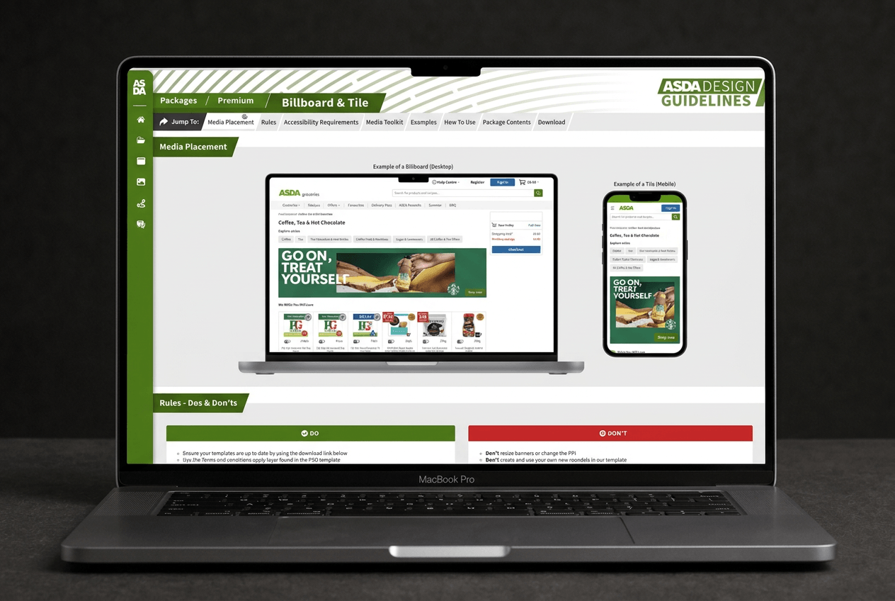 Asda Design Guidelines Mockup