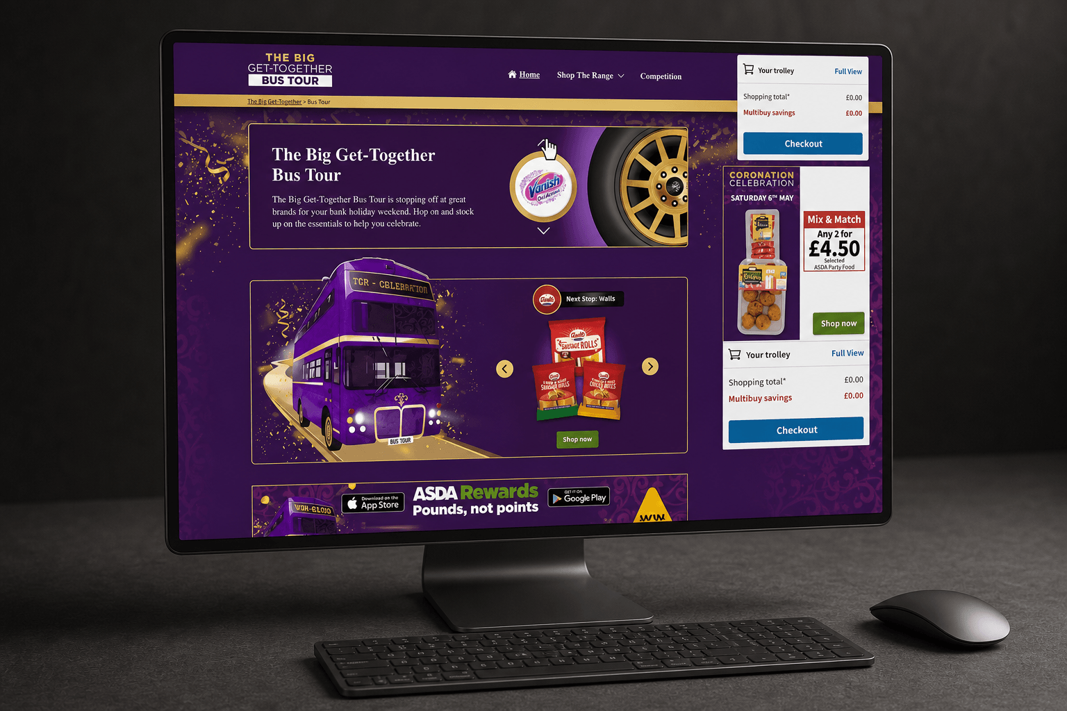 The Big Get-Together homepage, desktop view