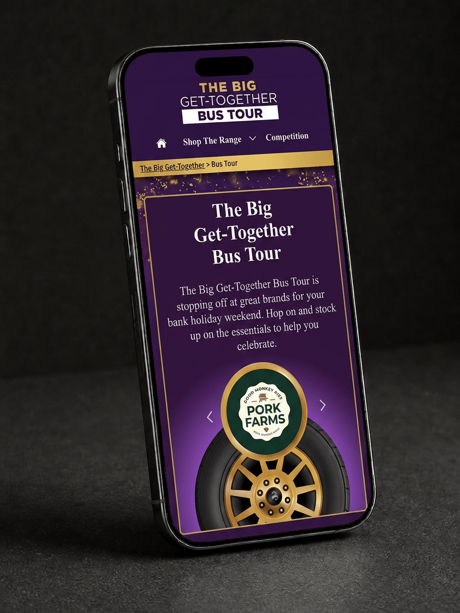 The Big Get-Together, mobile view