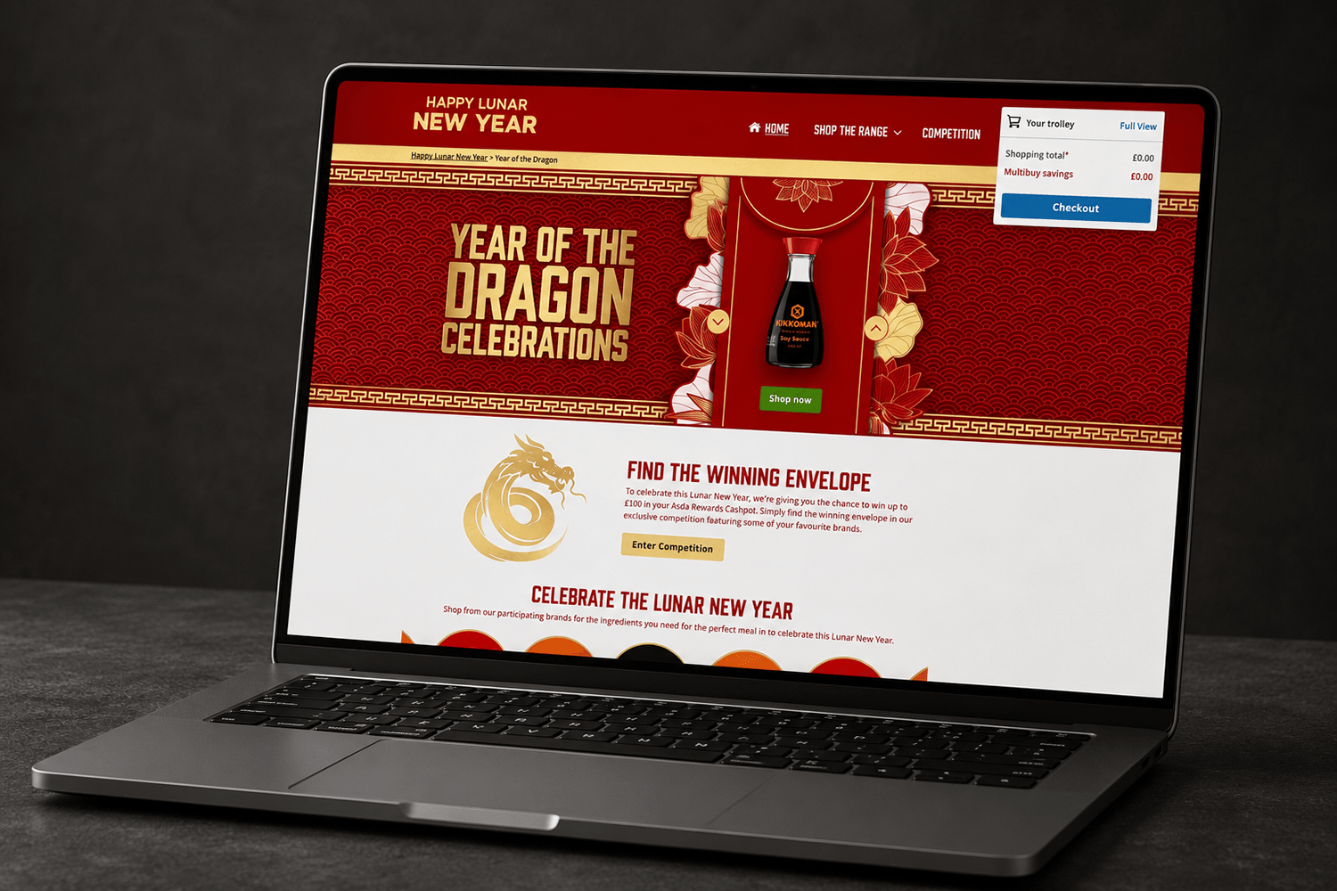Lunar New Year Hub homepage, desktop view