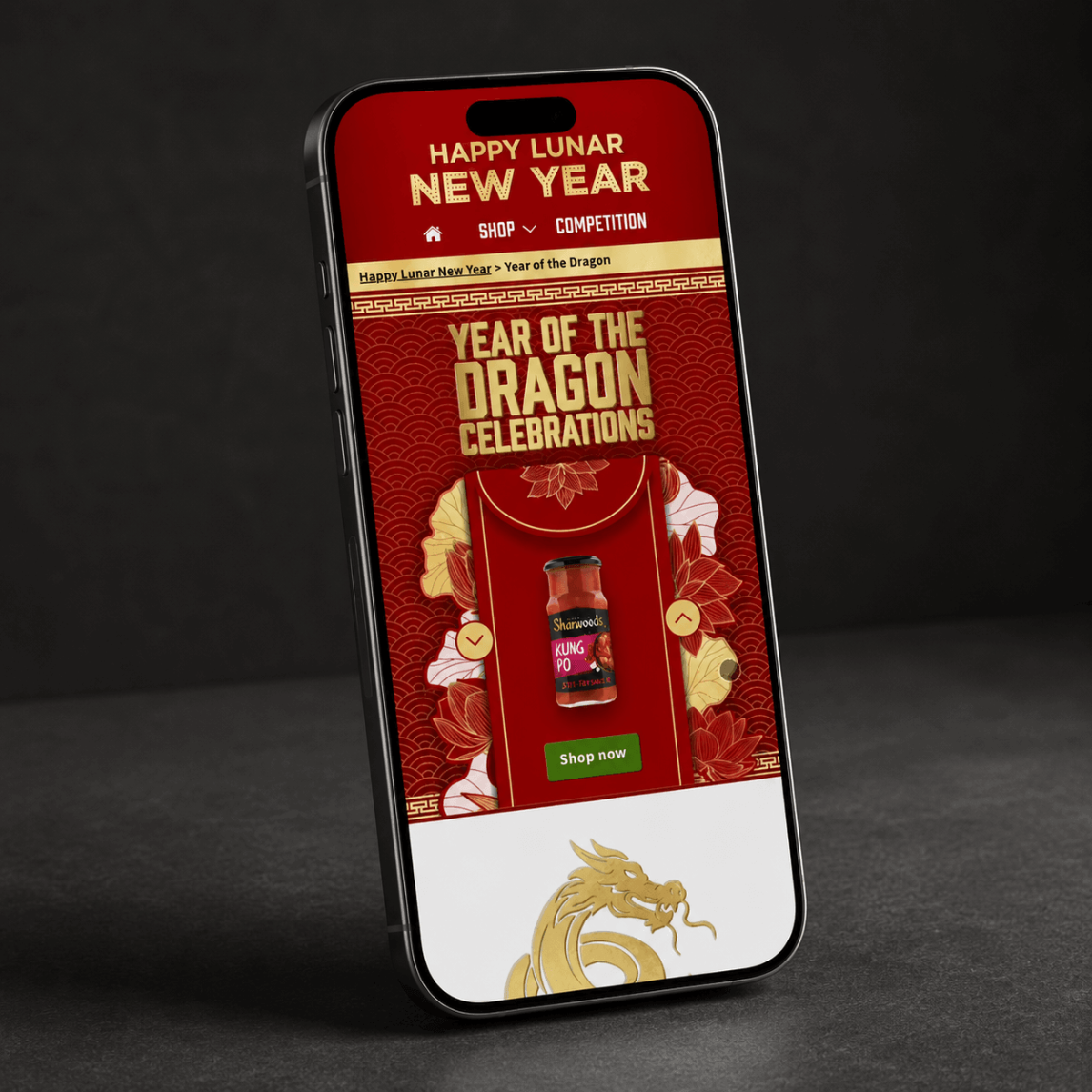 Lunar New Year Hub, mobile view