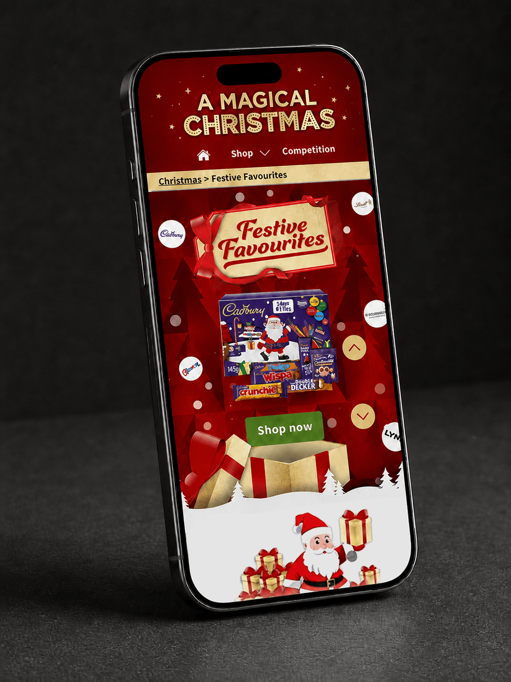 A Magical Christmas, mobile view